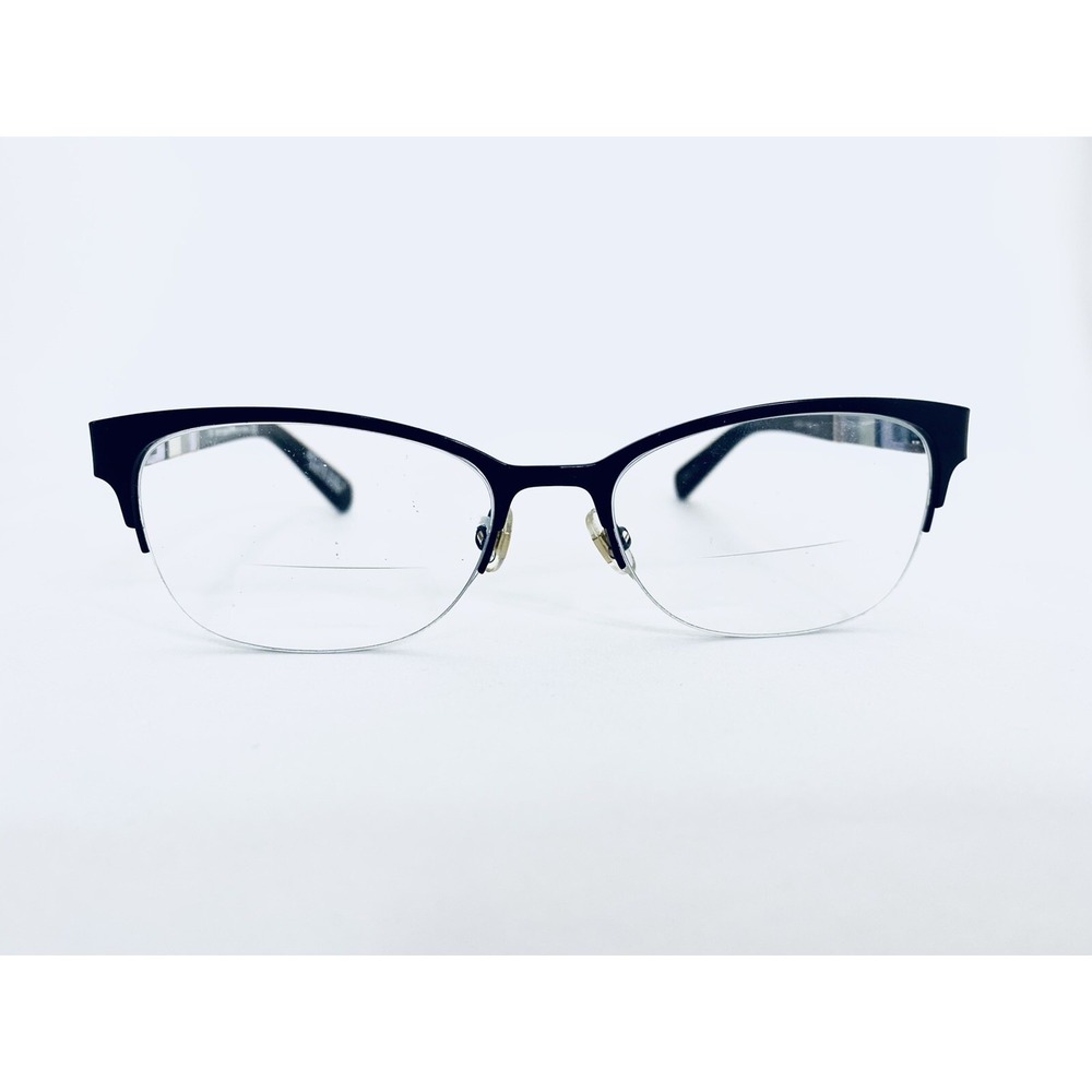 Kate Spade NY Black Gold Metal Half Rim Cat Eye Glasses Valary 0W93 49 16 135